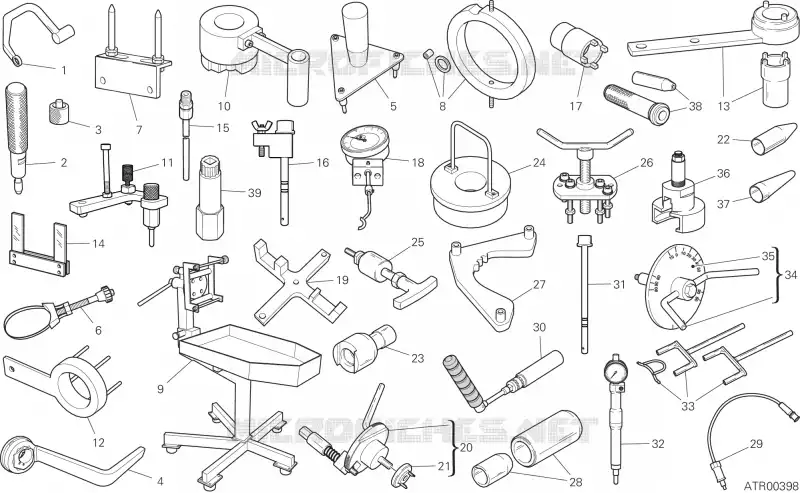OUTILS SPECIAUX POUR MAINTENANCE (MOTEUR) Ducati Moto Diavel 2022 XDiavel S  XDiavel S