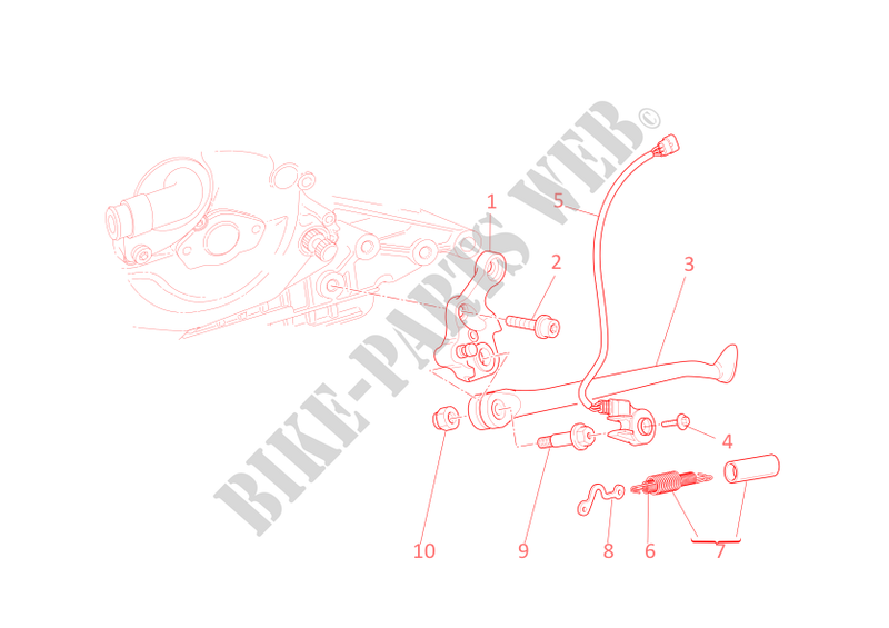 BEQUILLE pour Ducati Monster S4R 2005