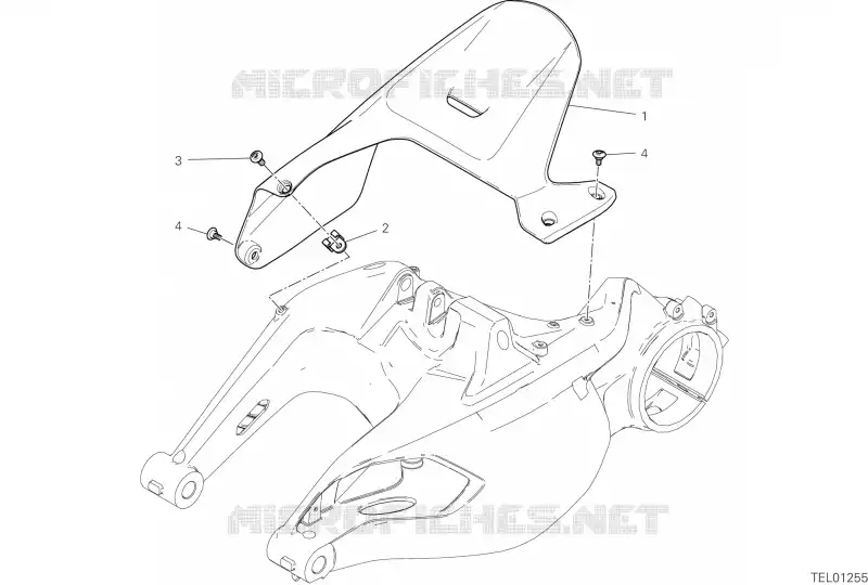 GARDE BOUE ARRIERE Ducati Moto Diavel 2022 Diavel 1260 S  Diavel 1260 S