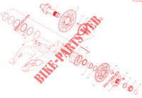 PIVOT ROUE ARRIERE pour Ducati Diavel 1260 2022