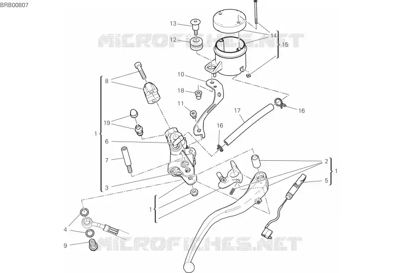 MAITRE CYLINDRE DE FREIN AVANT Ducati Moto Superbike 2022 Panigale V4  Panigale V4