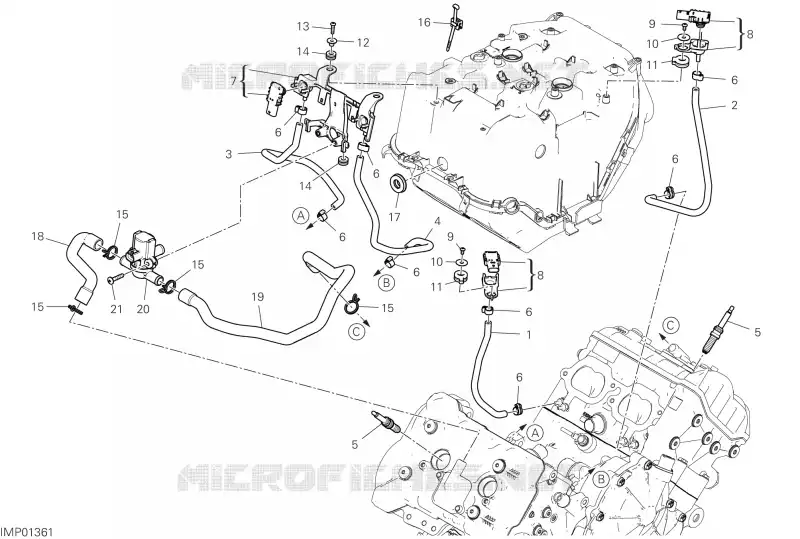 SYSTÈME AIR SECONDAIRE Ducati Moto Superbike 2022 Panigale V4  Panigale V4