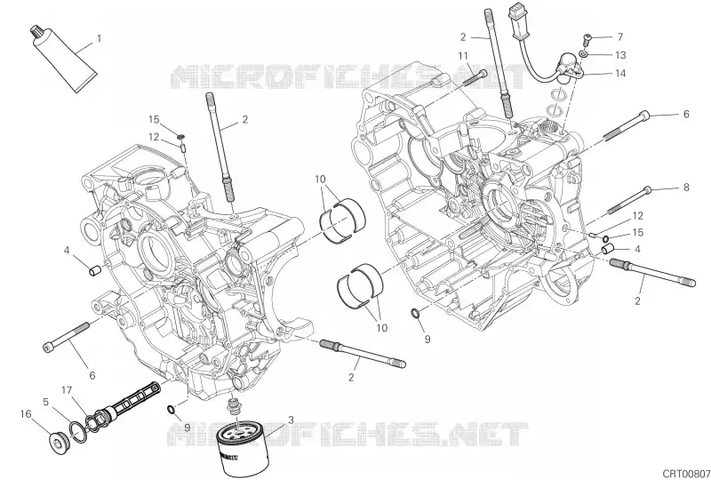 DEMI-CARTERS MOTEUR Ducati Moto Hypermotard 2022 Hypermotard 950 RVE  Hypermotard 950 RVE