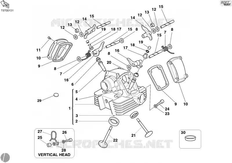 CULASSE VERTICALE Ducati Moto Monster 2004 Monster 620  Monster 620