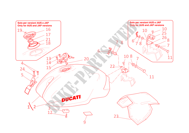 RESERVOIR D'ESSENCE pour Ducati Monster 620 2004