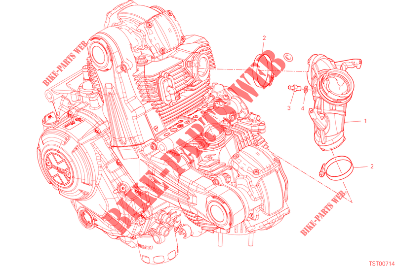 COLLECTEUR D'ADMISSION pour Ducati Scrambler 800 Next-Gen Full Throttle 2023