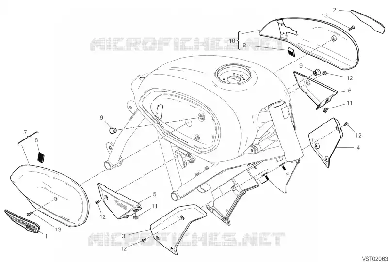 CARÉNAGES Ducati Moto Scrambler 2023 Scrambler 1100 Dark Pro  Scrambler 1100 Dark Pro