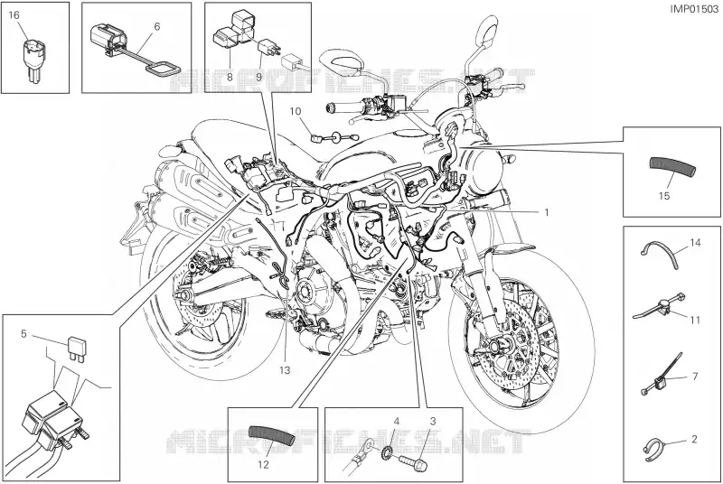 FAISCEAU ELECTRIQUE Ducati Moto Scrambler 2023 Scrambler 1100 Dark Pro  Scrambler 1100 Dark Pro