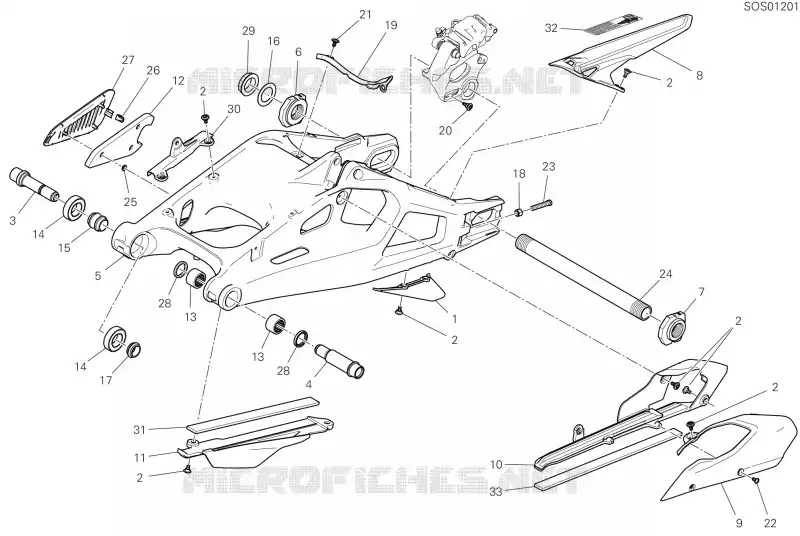 BRAS OSCILLANT Ducati Moto Multistrada 2023 Multistrada V4 S Full  Multistrada V4 S Full