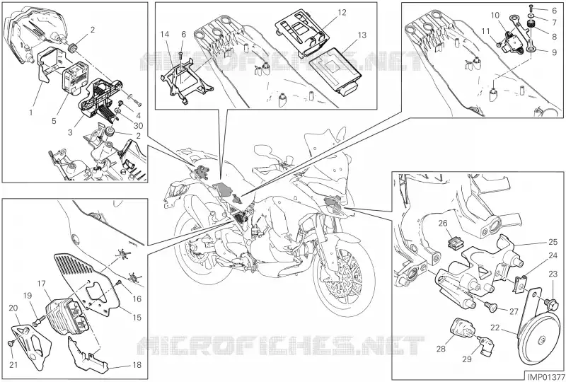 PIECES ELECTRIQUES Ducati Moto Multistrada 2023 Multistrada V4 S Radar  Multistrada V4 S Radar