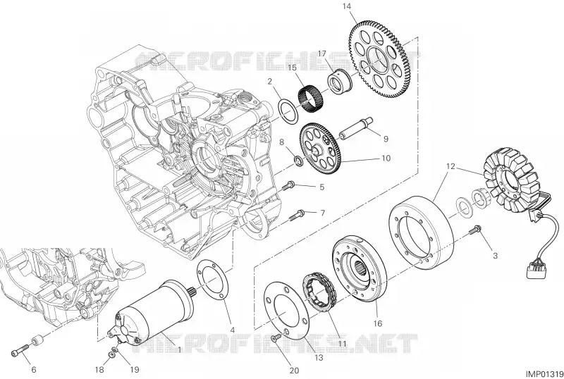 DEMARREUR ELECTRIQUE ET ALLUMAGE Ducati Moto Multistrada 2023 Multistrada V2  Multistrada V2