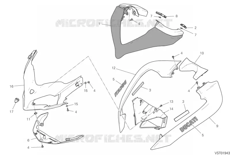 TETE DE FOURCHE Ducati Moto Multistrada 2023 Multistrada V2  Multistrada V2