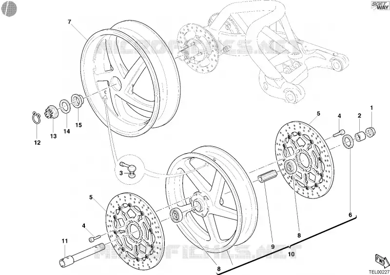 ROUES Ducati Moto Monster 2004 Monster S4R  Monster S4R
