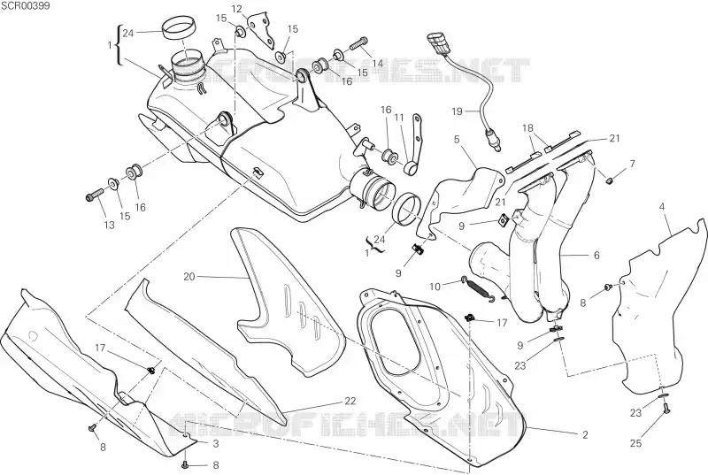 SYSTEME D'ECHAPPEMENT Ducati Moto Streetfighter 2023 Streetfighter V4 S  Streetfighter V4 S