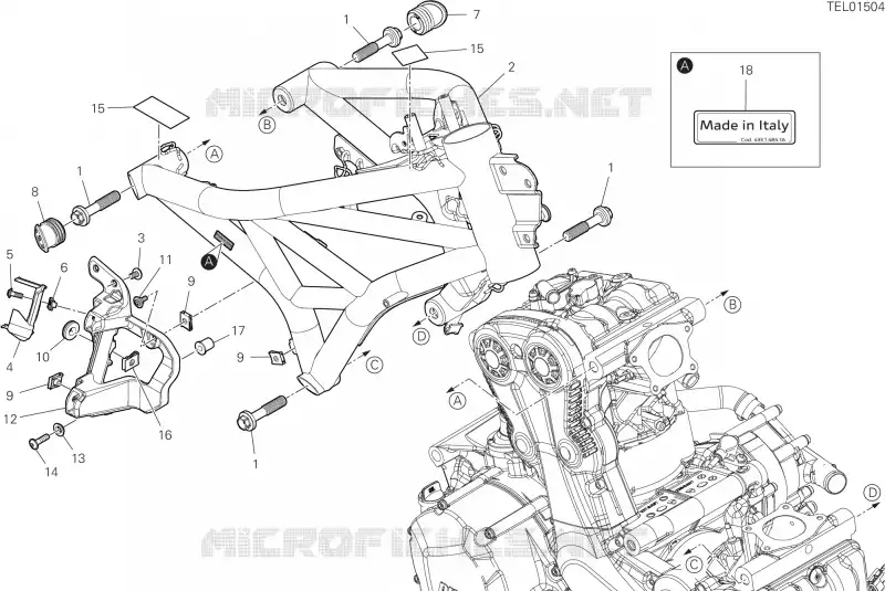 CADRE Ducati Moto SUPERSPORT 2023 SUPERSPORT 950  SUPERSPORT 950