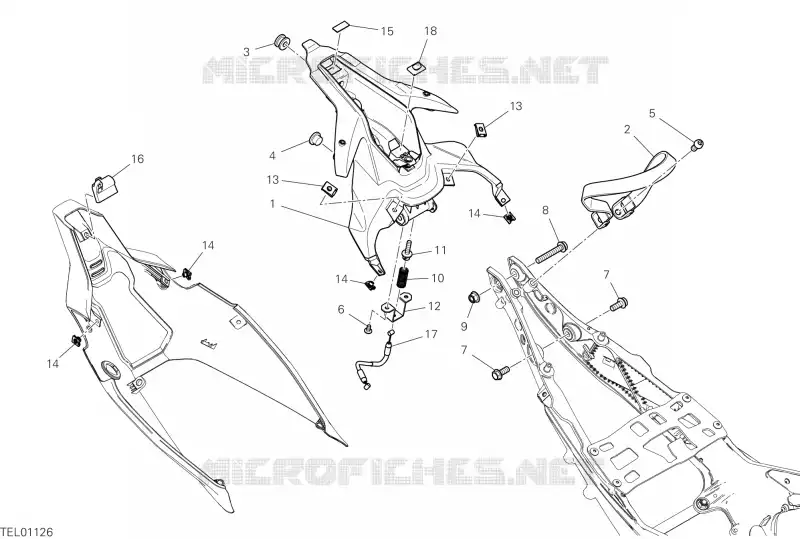 CARÉNAGE ARRIERE Ducati Moto SUPERBIKE 2023 PANIGALE V4 S  PANIGALE V4 S