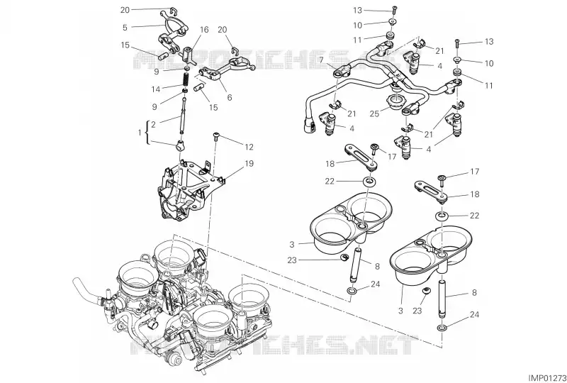 CORPS DE PAPILLON Ducati Moto SUPERBIKE 2023 PANIGALE V4 S  PANIGALE V4 S