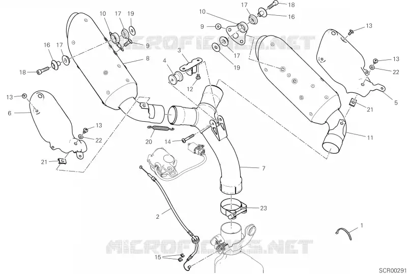 SILENCIEUX D'ECHAPPEMENT Ducati Moto HYPERMOTARD 2023 HYPERMOTARD 950  HYPERMOTARD 950