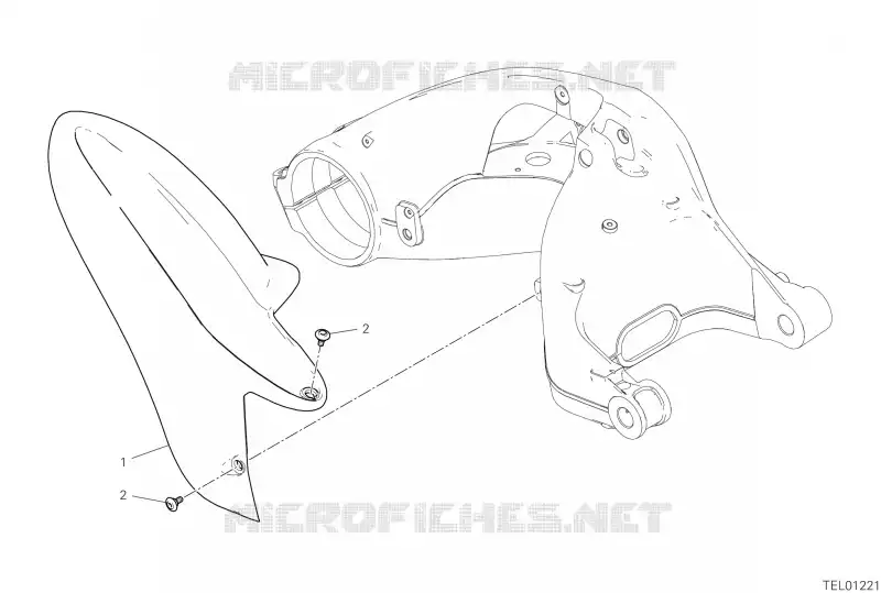 GARDE BOUE ARRIERE Ducati Moto HYPERMOTARD 2023 HYPERMOTARD 950 SP  HYPERMOTARD 950 SP
