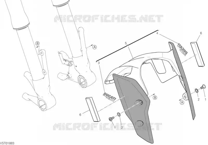 GARDE BOUE AVANT Ducati Moto HYPERMOTARD 2023 HYPERMOTARD 950 RVE  HYPERMOTARD 950 RVE