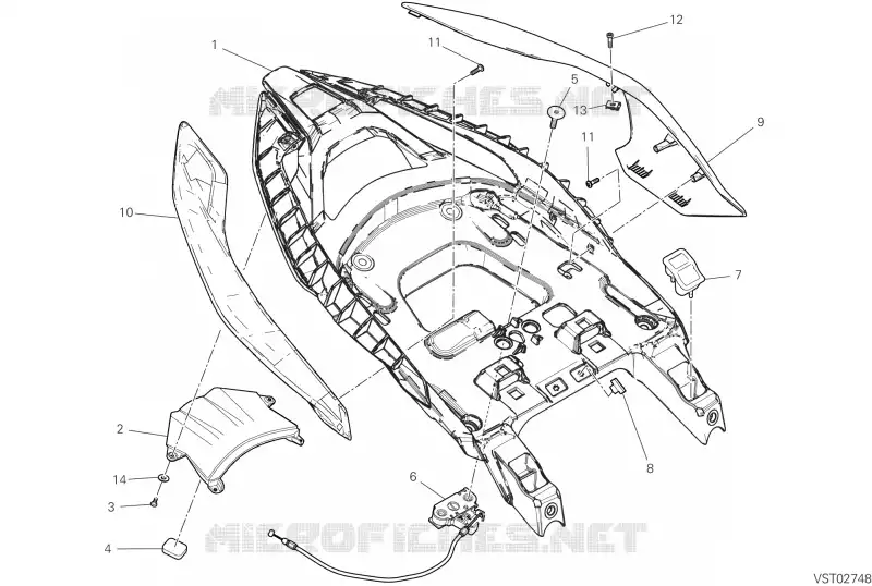 POIGNEE ARRIERE Ducati Moto Multistrada 2024 Multistrada V4 RS  Multistrada V4 RS