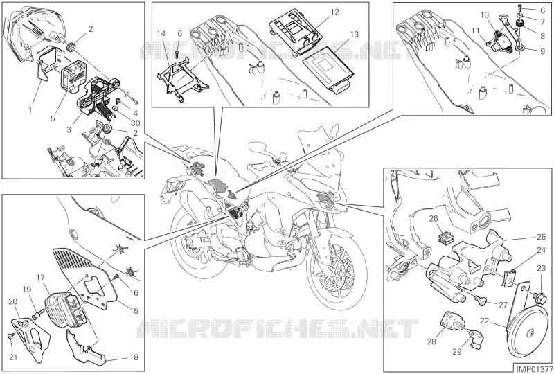 PIECES ELECTRIQUES Ducati Moto Multistrada 2024 Multistrada V4 S Full  Multistrada V4 S Full