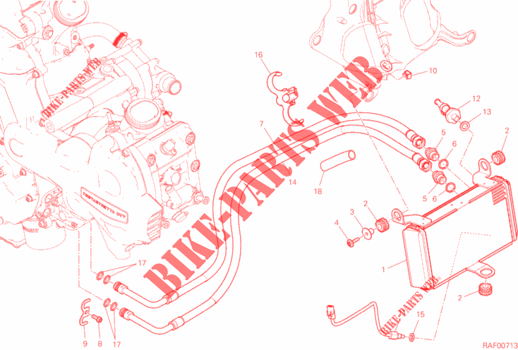 RADIATEUR D'HUILE pour Ducati Multistrada 1200 S ABS 2015