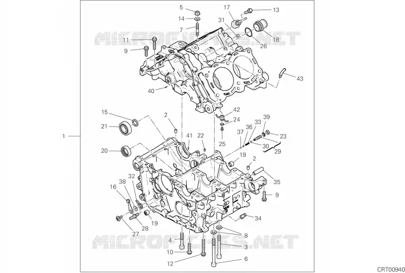 DEMI-CARTERS MOTEUR Ducati Moto Multistrada 2024 Multistrada V4 S Radar  Multistrada V4 S Radar