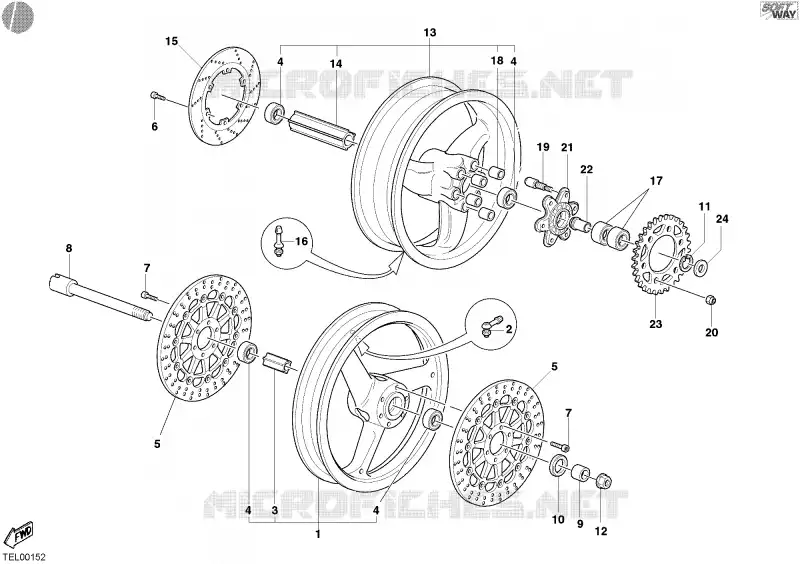 ROUES Ducati Moto Monster 2003 Monster 1000  Monster 1000