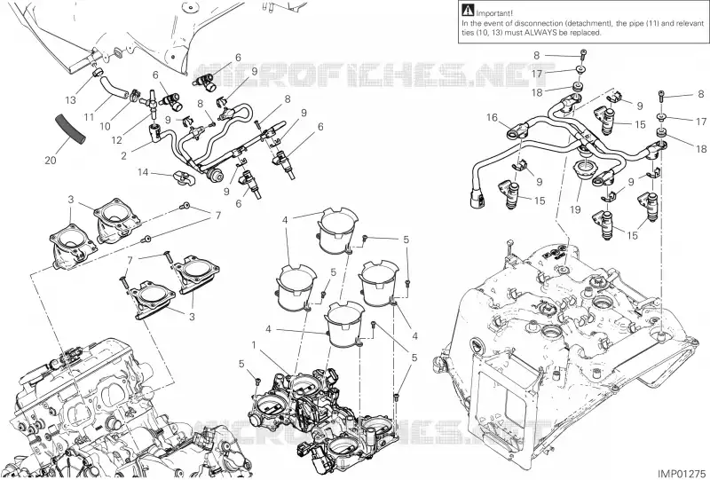CORPS DE PAPILLON Ducati Moto Streetfighter 2024 Streetfighter V4  Streetfighter V4