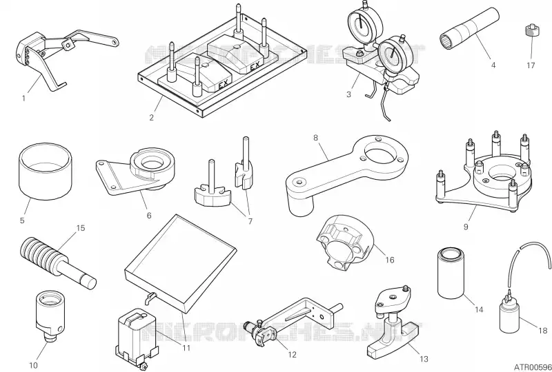OUTILS SPECIAUX POUR MAINTENANCE (MOTEUR) Ducati Moto Streetfighter 2024 Streetfighter V4  Streetfighter V4
