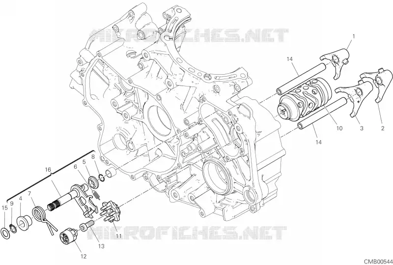MECANISME DE SELECTION DE VITESSES Ducati Moto Streetfighter 2024 Streetfighter V2  Streetfighter V2