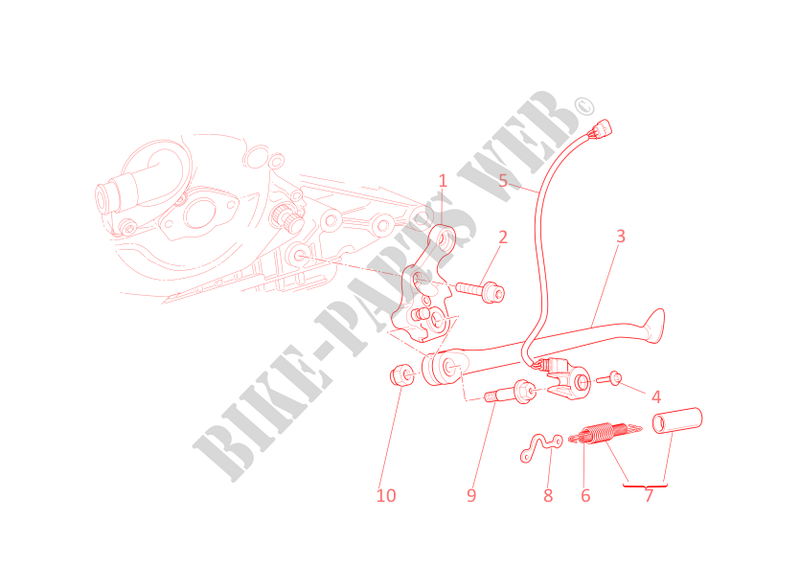 BEQUILLE pour Ducati Monster S4R 2003