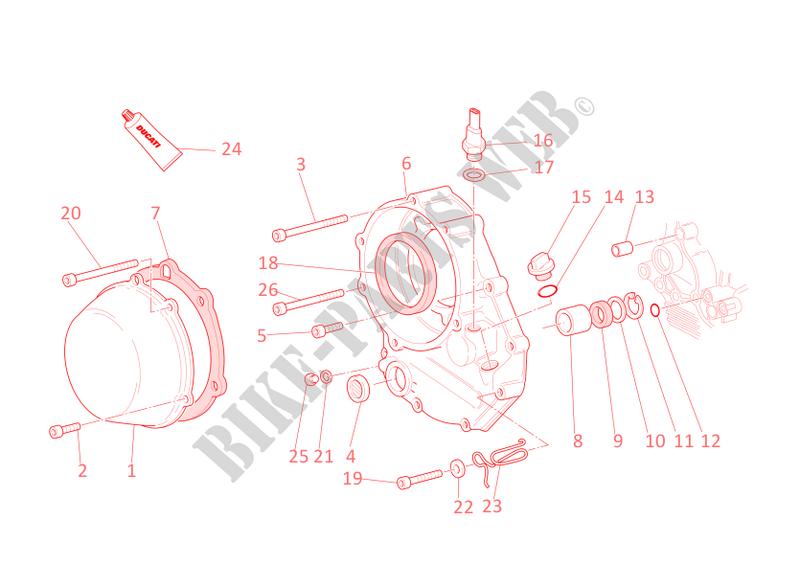 CARTER EMBRAYAGE pour Ducati Monster S4R 2003