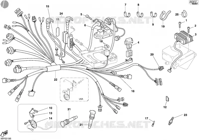 FAISCEAU ELECTRIQUE Ducati Moto Monster 2003 Monster S4R  Monster S4R