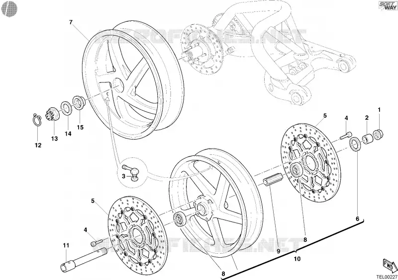 ROUES Ducati Moto Monster 2003 Monster S4R  Monster S4R
