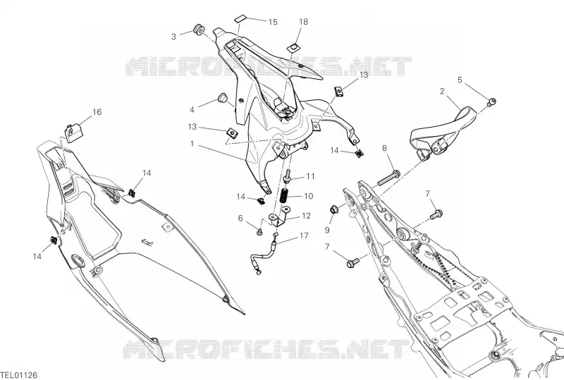 CARÉNAGE ARRIERE Ducati Moto Superbike 2024 Panigale V4  Panigale V4