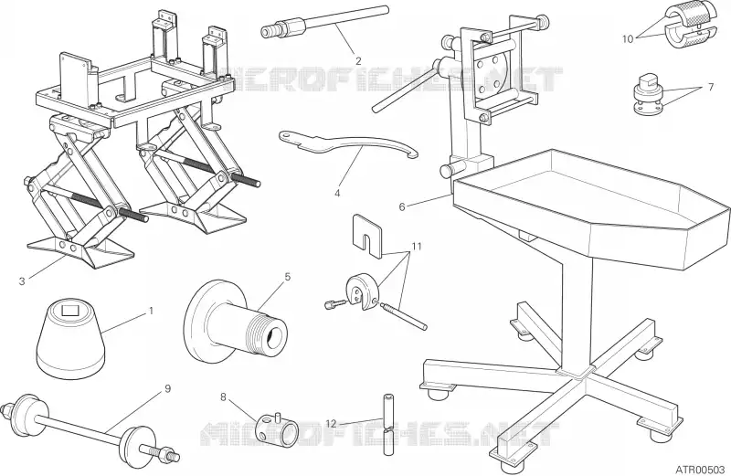 OUTILS SPECIAUX POUR MAINTENANCE (PARTIE CYCLE) Ducati Moto Hypermotard 2024 Hypermotard 950 RVE  Hypermotard 950 RVE