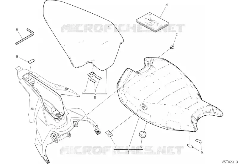SELLE Ducati Moto Superbike 2024 Panigale V2  Panigale V2