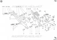 ENSEMBLE REPOSES PIEDS   SELECTEUR pour Ducati Monster S4 Fogarty 2002