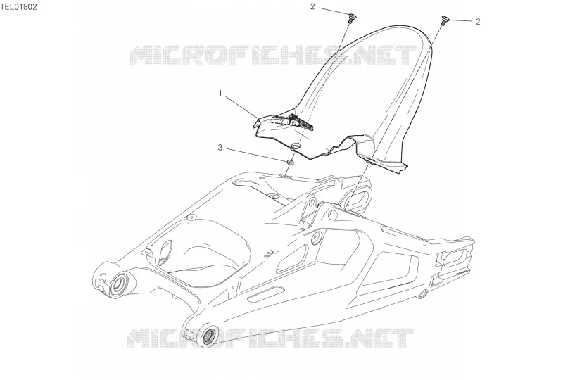 GARDE BOUE ARRIERE Ducati Moto Multistrada 2025 Multistrada V4 S Radar  Multistrada V4 S Radar