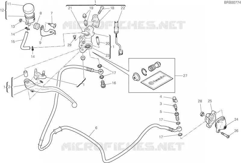 COMMANDE D'EMBRAYAGE Ducati Moto Monster 2025 Monster +  Monster +