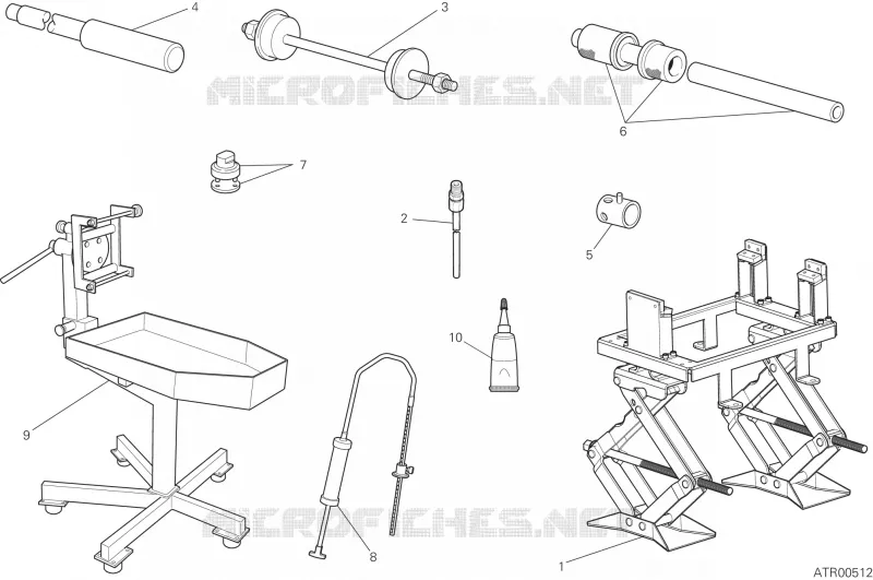 OUTILS SPECIAUX POUR MAINTENANCE (PARTIE CYCLE) Ducati Moto Monster 2025 Monster +  Monster +