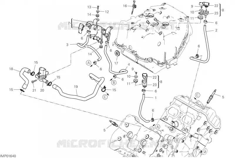 SYSTÈME AIR SECONDAIRE Ducati Moto Streetfighter 2025 Streetfighter V4 New  Streetfighter V4 New