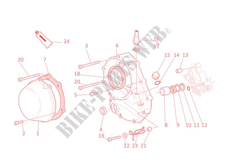 CARTER EMBRAYAGE pour Ducati Monster S4 2002