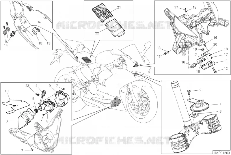 PIECES ELECTRIQUES Ducati Moto Superbike 2025 Panigale V2  Panigale V2