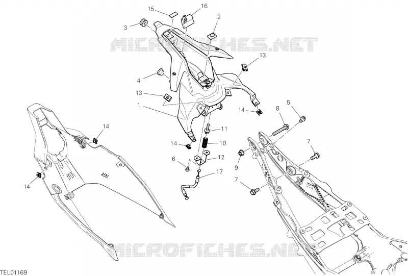 CARÉNAGE ARRIERE Ducati Moto Superbike 2024 Panigale V4 R  Panigale V4 R