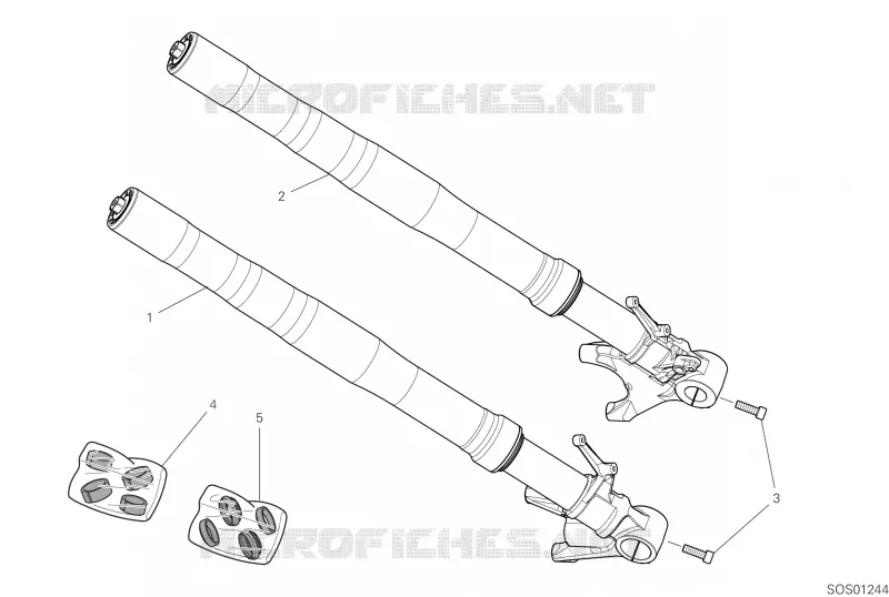 FOURCHE AVANT Ducati Moto Superbike 2024 Panigale V4 R  Panigale V4 R