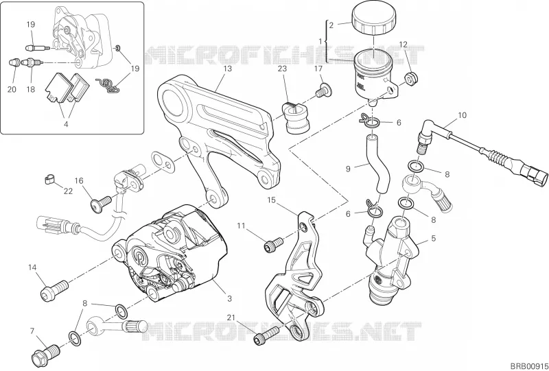 SYSTÈME DE FREIN ARRIERE Ducati Moto Superbike 2025 Panigale V2 S New  Panigale V2 S New