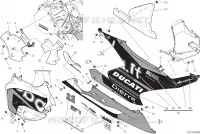 CARÉNAGE DROIT pour Ducati PANIGALE V2 BULEGA 2023 WORLD CHAMPION REPLICA 2025